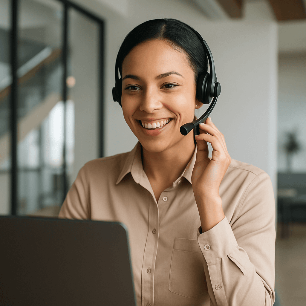 Team member contacting client